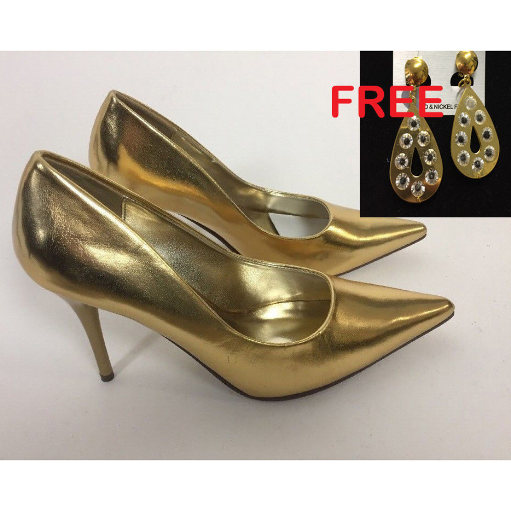 Pump heels metalic Gold size 7